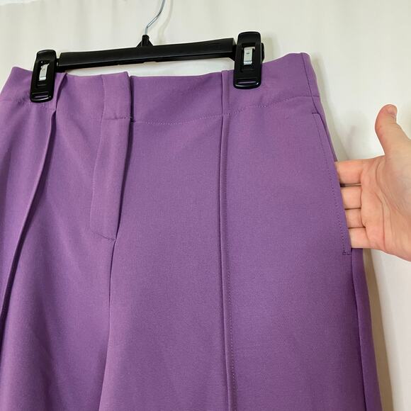Liz Claiborne | Phantom Purple Pants Wide Leg Professional Office NWT Womens 4 - Picture 2 of 8